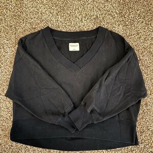 Abercrombie & Fitch Black V-Neck Pullover